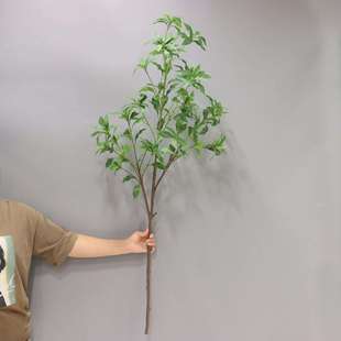 北欧风仿真特大马醉木2叉南天竹大枝2叉十大功劳绿植假花落地装饰