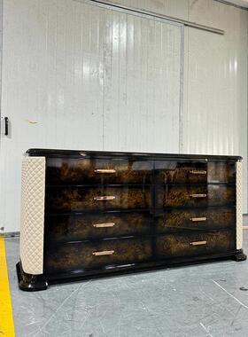 意轻奢宾利柜餐边柜钢琴树瘤烤ZWW漆实木物玄式关储设计师高端