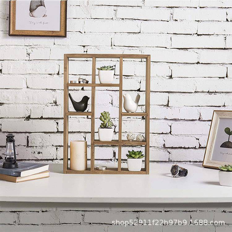 松壁挂式浮自然风格架实用复木古朴多0908层储质物架
