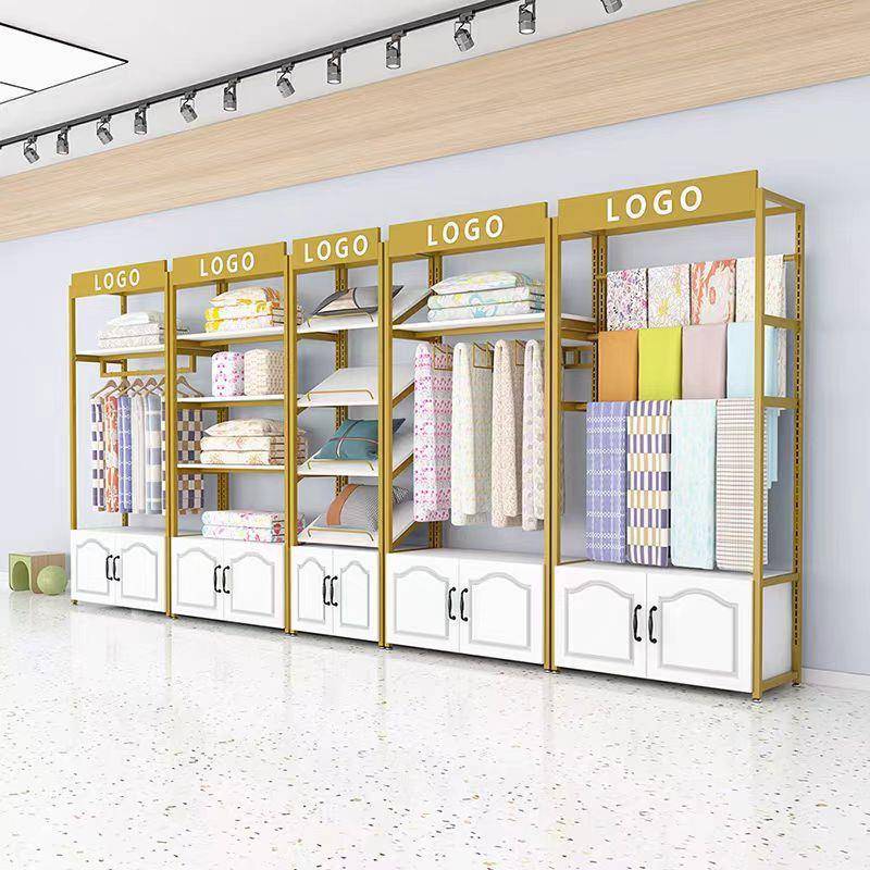 无品牌/件套被芯枕头四货家纺店展示架喜庆床用品货柜布料置上物