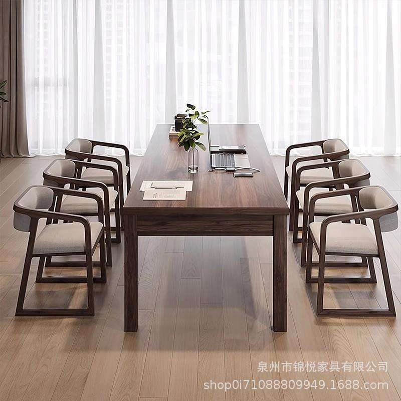 美黑胡桃木化实书桌JYJJ带抽屉去南客厅大长桌家用工作台办公学木