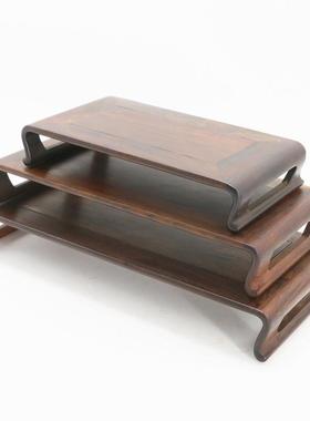 大红酸枝明式长方盆景底形座置177三工艺品紫砂壶炕托架小几件套