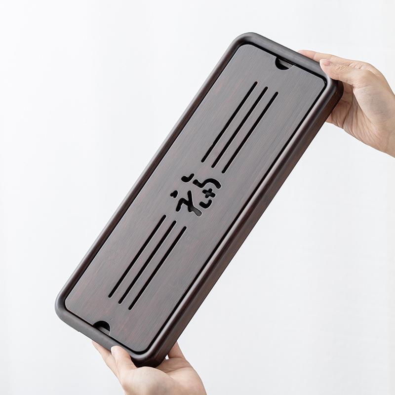 日式轻楠竹家3.7茶盘用小型新中式干泡茶台台奢小办公室迷你蓄水