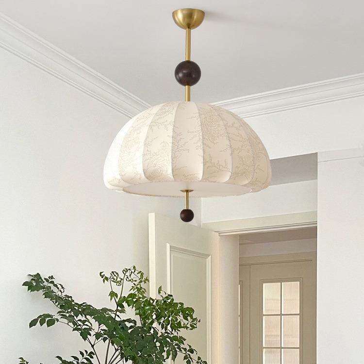 261式中古风卧室布艺花纹吊灯古南洋风创意复书房餐厅创意客厅法