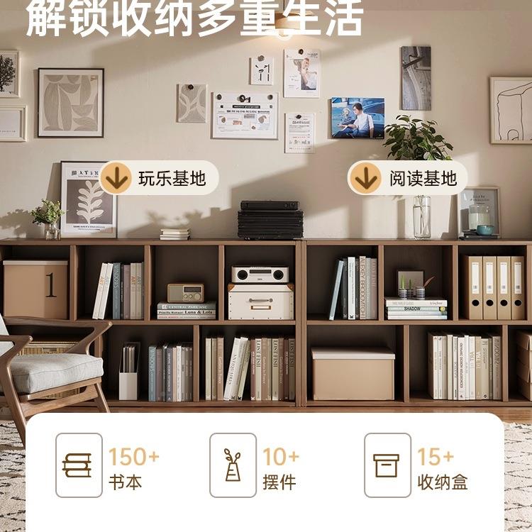 简易书柜架落地置物客厅组合柜架家用柜储物柜卧子室985置物矮柜
