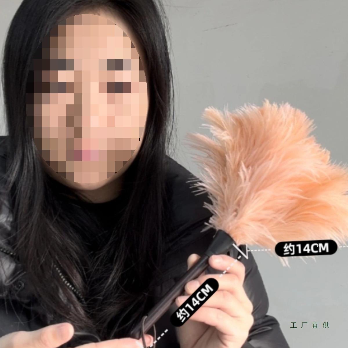 鸵鸟饰毛掸子用面装室内打扫可水家洗纯手桌32工防静电除尘鸡毛掸