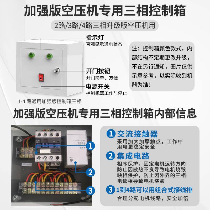 喷漆空压机业级38V大型静汽修无油打气泵音喷0真工石600W800W漆空