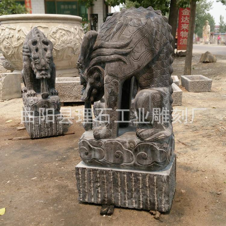 石LS--7896雕避水兽大理蚣蝮青石仿古石吸水兽雕塑招财进宝