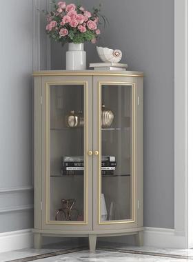 美实木柜轻奢转28178角柜简约角三式置角柜墙角柜拐角物架卧室小