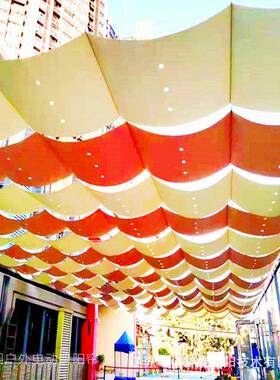 学那VYS天曲幼儿园操场球电动遮阳帘户外泳池棚帘校蓝场防雨棚