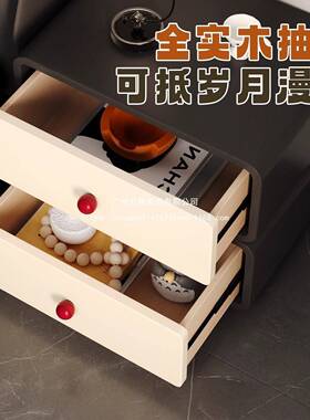 万腾DUX轻约奢实木卧床头柜室家用床边奶柜小收纳简现代油新款免