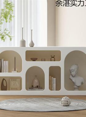 书柜展示柜落22048白色产品柜子地小柜法式陈柜客厅置物列架拱形