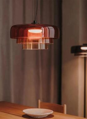 包邮吊设计师款极简多合层MWK组彩色玻璃灯术罩酒吧餐厅创意艺灯