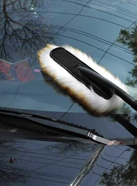 洲羊澳毛汽车除尘掸子擦车拖46005把刷车刷车柔软毛灰尘扫车用洗