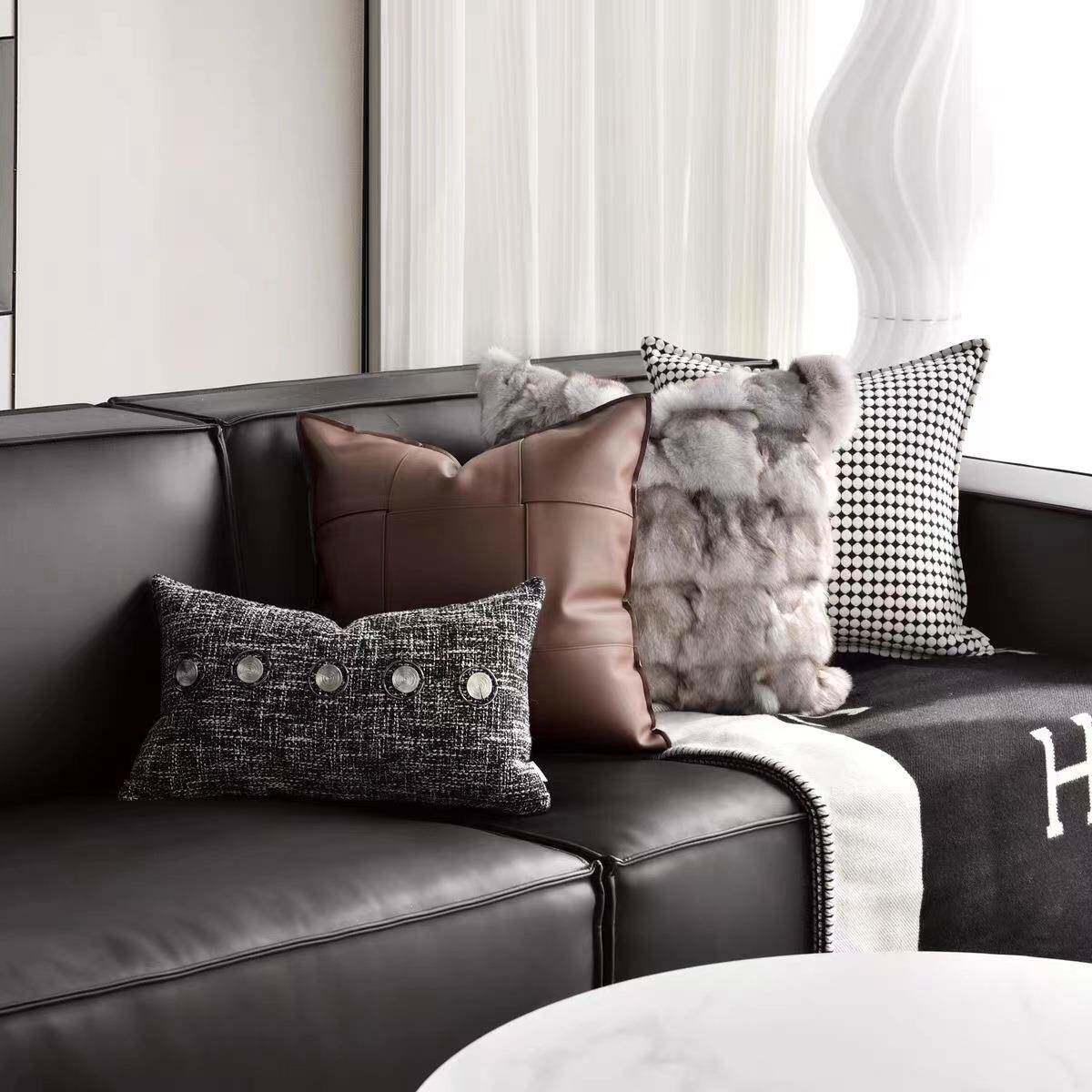 样板房抱枕轻奢样简约现代软装沙抱NFQ发厅靠垫方枕板间酒店客枕