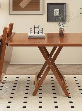 缝折隙房叠桌面加大家用吃桌子便携摆摊桌简易小户型出饭ZMZ租餐