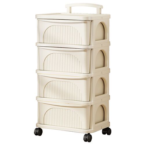 厨房抽屉式桌下零食储物柜收纳柜移动分层小推车浴室多层置物架子