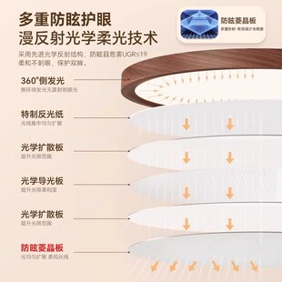 全光谱护眼卧室灯现代简约吸顶灯led网红2025年新款 主卧房间灯具