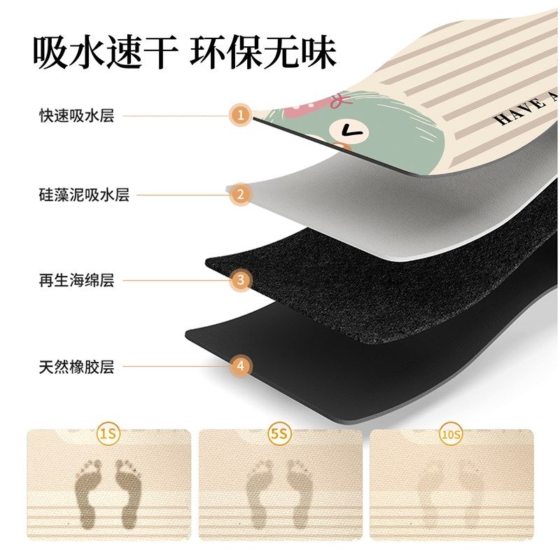 卡通厨房地垫l型现代简约硅藻泥吸水吸油地毯可擦免洗转角防滑垫,居家布艺,厨房地垫,淘宝优惠券,粉丝福利购,淘宝优惠卷