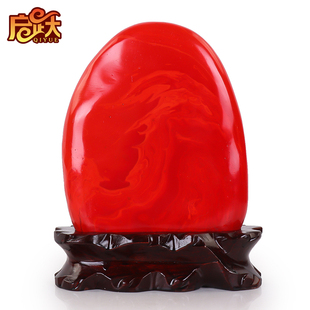 鸡血石原石南非红碧玉观赏石头摆件奇石景观石家居客厅办公室装饰