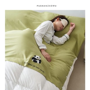 长绒棉A类纯棉提花隔脏睡袋酒店旅行被套便携式床单全棉出差旅游4