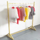 金色衣架杆服装 中岛架侧挂架衣服架子铁艺 店男女货架展示架落地式