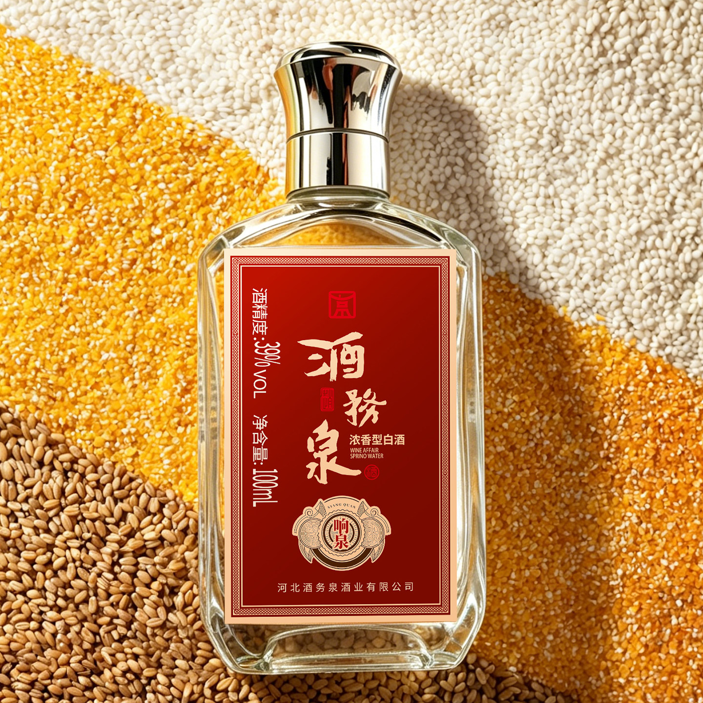 酒务泉响泉浓香型39度100ml优级
