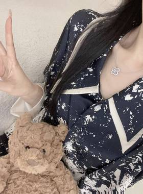 Yase【嘉伯丽尔】设计款高级轻奢气质秋睡衣女士家居服睡衣套纯欲