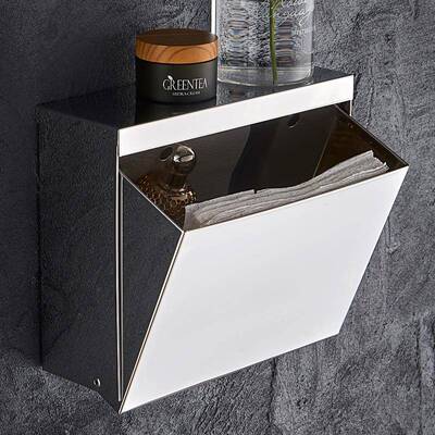 免打孔擦手纸盒304不锈钢家用卫28-G128盒生间纸巾纸厕所抽盒轻纸