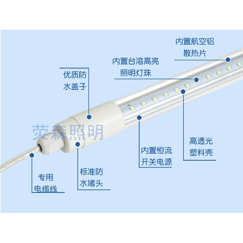 渔船三防灯管缸广YS-DYFS-告牌1V24V36V220鱼V直流2LED防水抗干船