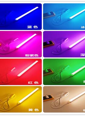 彩81331色T58光lTed灯管色蓝色绿色紫色红紫绿蓝鱼缸红一体化日光