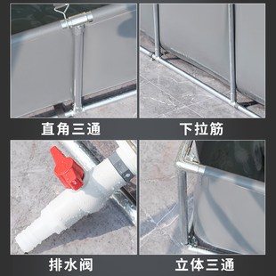 帆布鱼池防水布养鱼池水箱大型户外养殖加厚带支架定制刀刮布水池