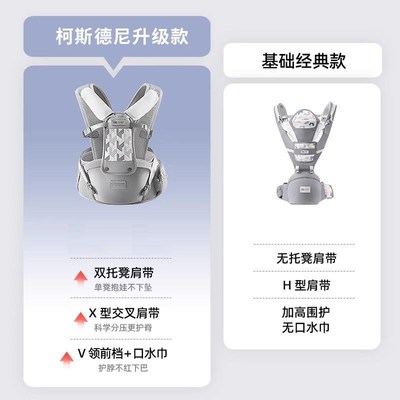 柯斯德尼腰凳婴儿背带轻便二合一小月龄宝宝外出多功能抱娃神器
