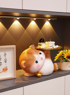 招财猫玄关钥匙收纳门口摆件客厅鞋柜进门家居装饰品乔迁新居礼品