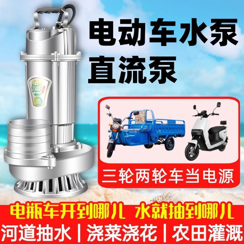 电瓶车无刷直流潜水泵三轮车48V60V72V国标抽水机纯铜线圈直流泵