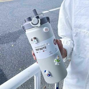 双饮保温杯大容量水壶女学生高颜值316不锈钢水杯男便携吸管杯子