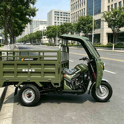 军绿色燃油三轮载货摩托大货强承重非洲拉货出口跨境品质出口外贸