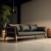 新中式 罗汉床白蜡木小户型客厅沙发床两用新款 简约现代沙发组合