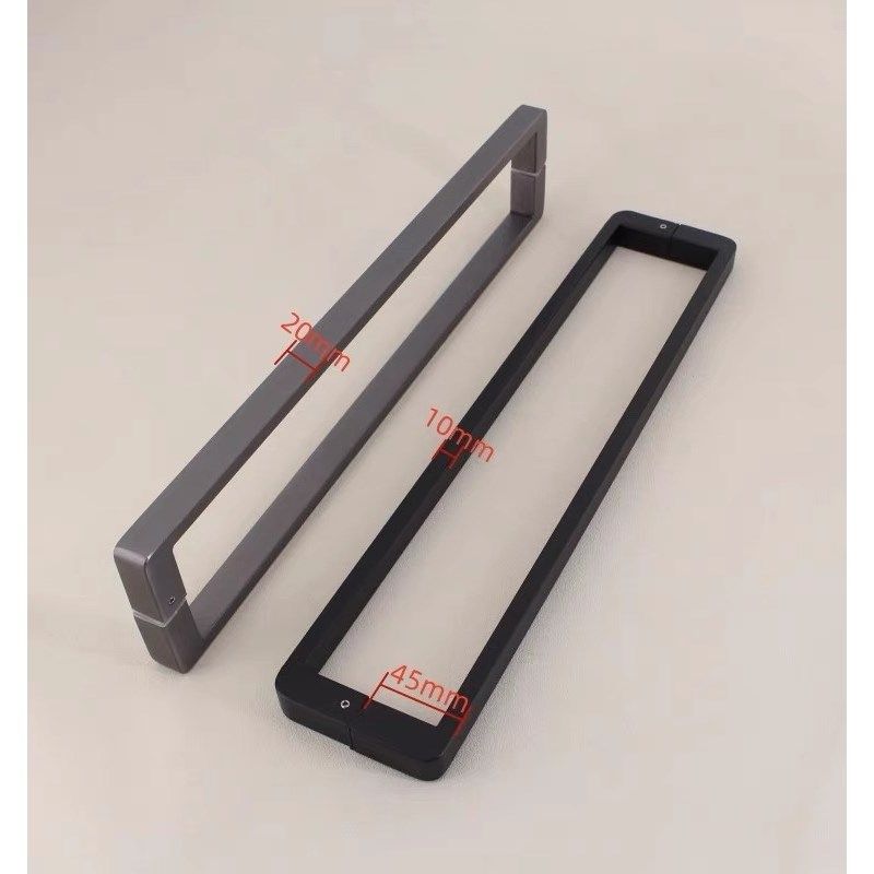 极简304不锈钢淋浴房300孔玻璃隔断黑枪灰浴室合页400玻璃门把手,基础建材,大拉手,淘宝优惠券,粉丝福利购,淘宝优惠卷