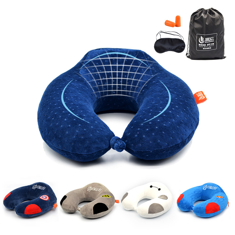 颈椎枕u型枕护颈枕u枕记忆枕U形颈枕午睡枕飞机旅行午休枕头卡通