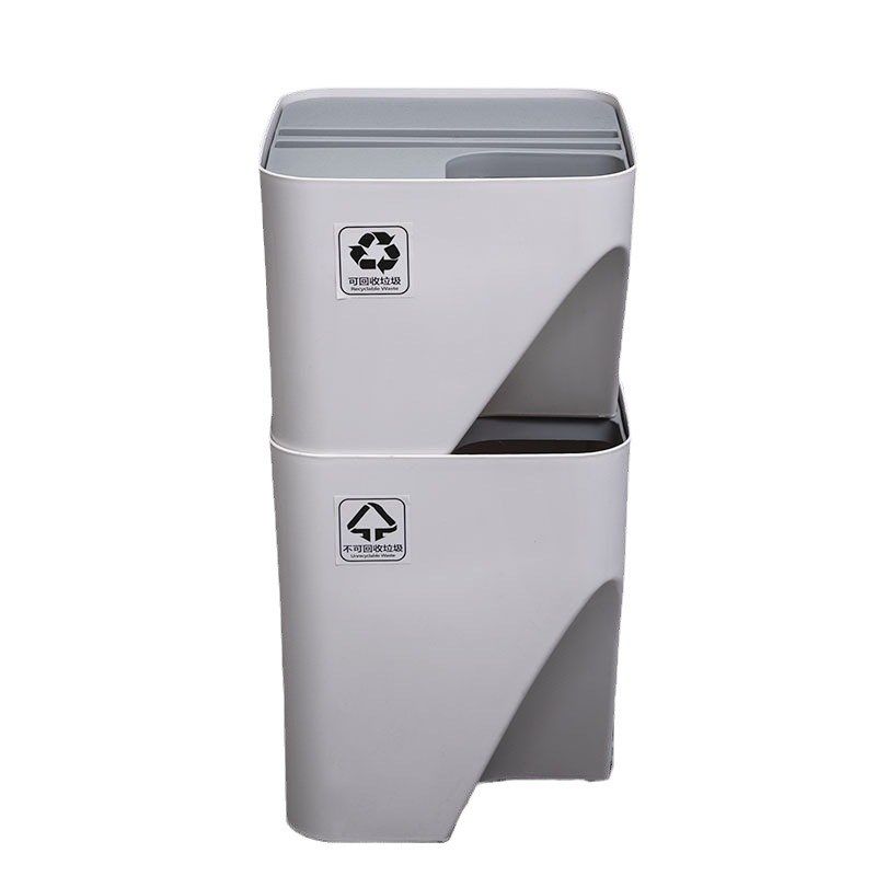 家用可叠加式分类垃圾桶塑料干湿创意卫生间客厅收纳桶大容量纸娄,家庭/个人清洁工具,垃圾桶,淘宝优惠券,粉丝福利购,淘宝优惠卷