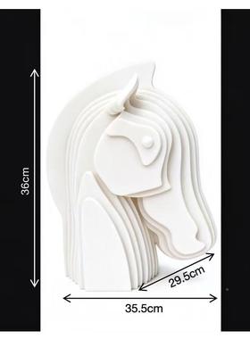 轻创意立体马头柜摆件客厅电视饰沙奢发拍摄酒20211006店售楼处前