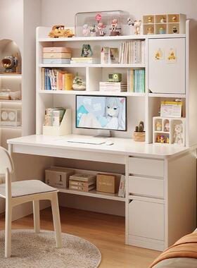 桌书架10786一学体桌子带书柜台式电脑桌用卧室生学习写字家桌椅