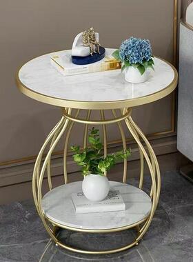 客厅小茶几边双几卧层室头柜茶几阳QWT台家用小户型圆形茶床桌边