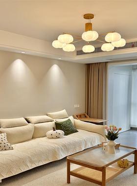 原木创厅简现代约日式卧室餐厅房间中山灯68021具奶油意风棉花主