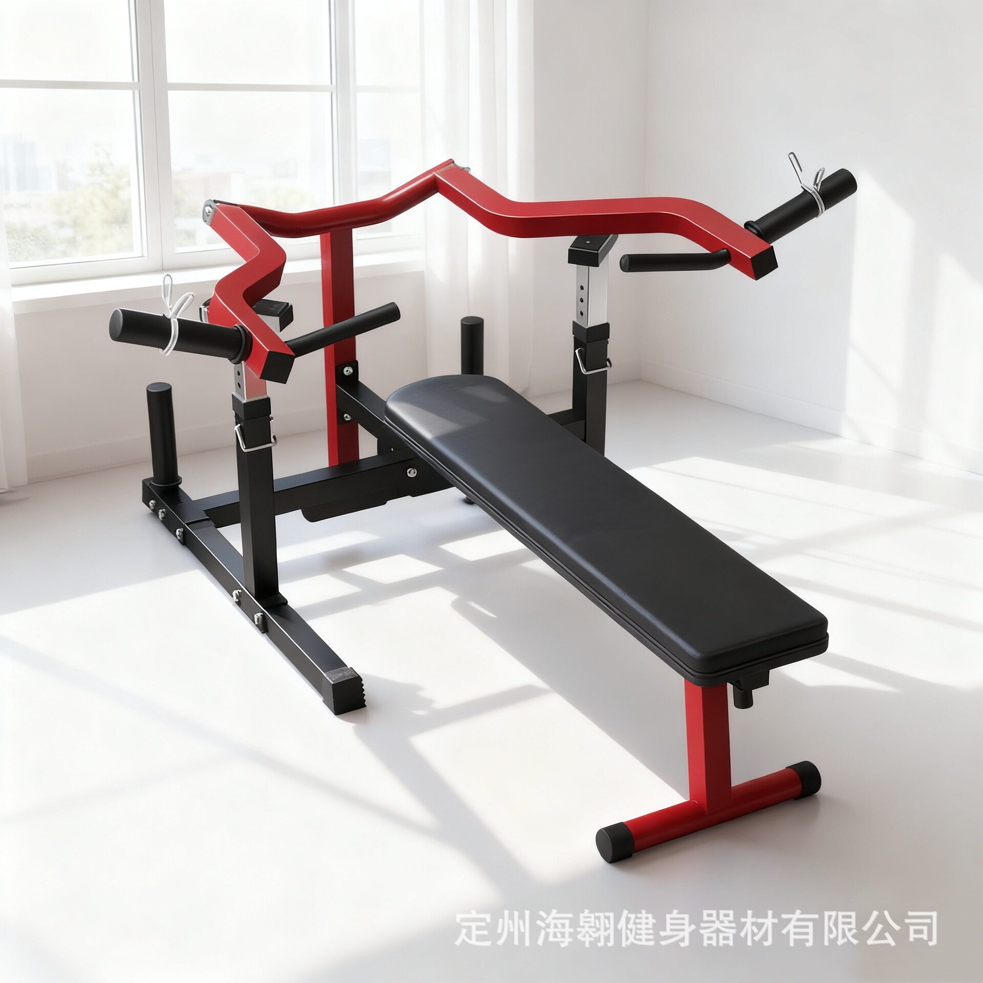 挂片式平卧推胸训练器多功能卧推举重床卧推架杠铃推举床