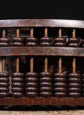 铜算盘居家公办装饰摆件大号苏工实铜如意算心铜如意算工艺品开业