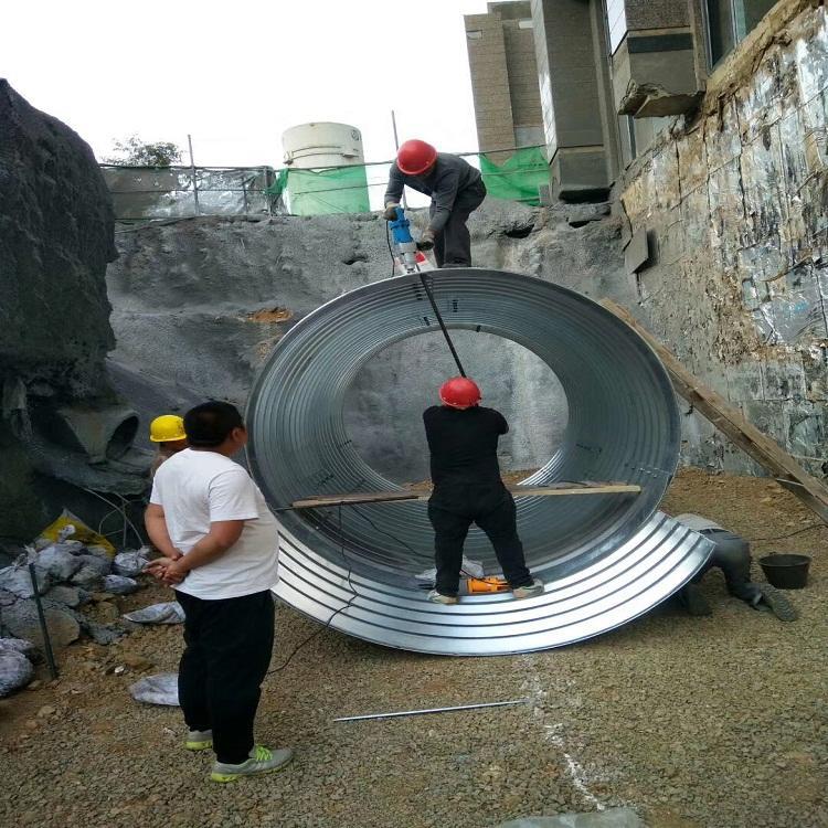 波纹钢板拱桥套拱钢波纹涵管 热镀锌金属波纹管涵规格型号