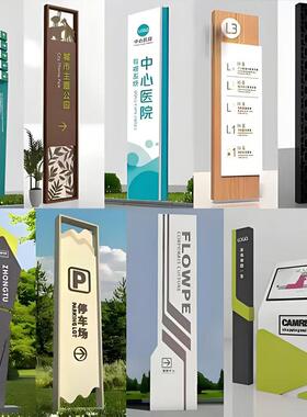 户外入口村牌景牌区导视仿美丽乡牌村标识指引牌路口ZVC立牌古木
