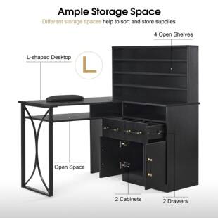 206L形指甲台物用于存美甲桌储抽带屉大储美甲桌